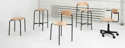 Lepo Product Moderno chair, black - curly birch veneer