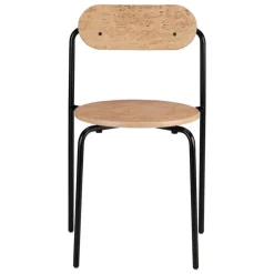 Lepo Product Moderno chair, black - curly birch veneer