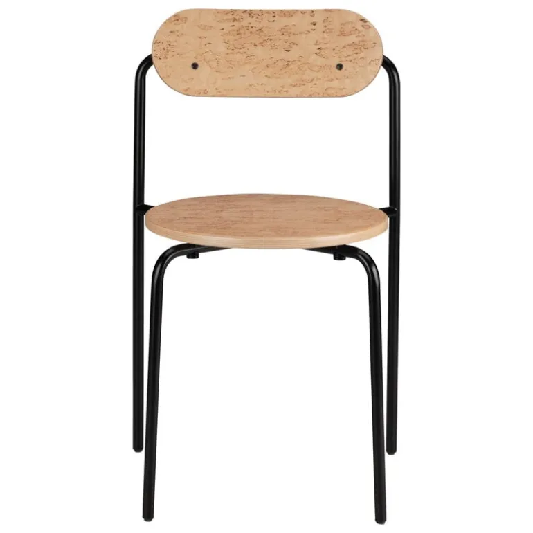 Lepo Product Moderno chair, black - curly birch veneer