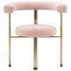Lepo Product Polar L1001 chair, brass lacquered - rose velvet Reborn 1