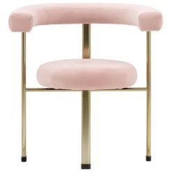 Lepo Product Polar L1001 chair, brass lacquered - rose velvet Reborn 1