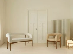 Lepo Product Wooden Boa Love 2-seat. sofa, oak - Kvadrat Sacho Elle 0200