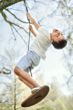 Lillagunga Disco Outdoor swing, walnut - black