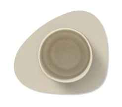 Lind DNA Curve glass mat, cream Serene leather