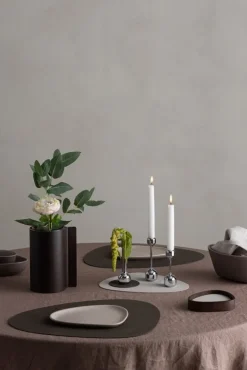 Lind DNA Curve glass mat, oyster white Nupo leather