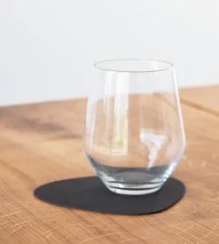 Lind DNA Curve glass mat, black Nupo leather