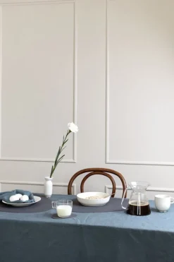 Lind DNA Curve glass mat, ash grey Serene leather