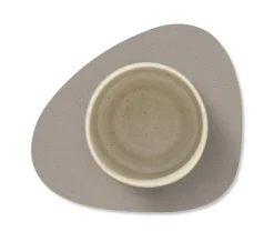 Lind DNA Curve glass mat, ash grey Serene leather