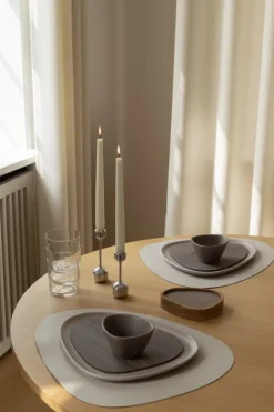 Lind DNA Curve glass mat, mole grey Serene leather