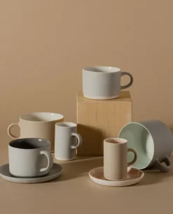 Lokal Helsinki Kahvi cup, M, white - grey