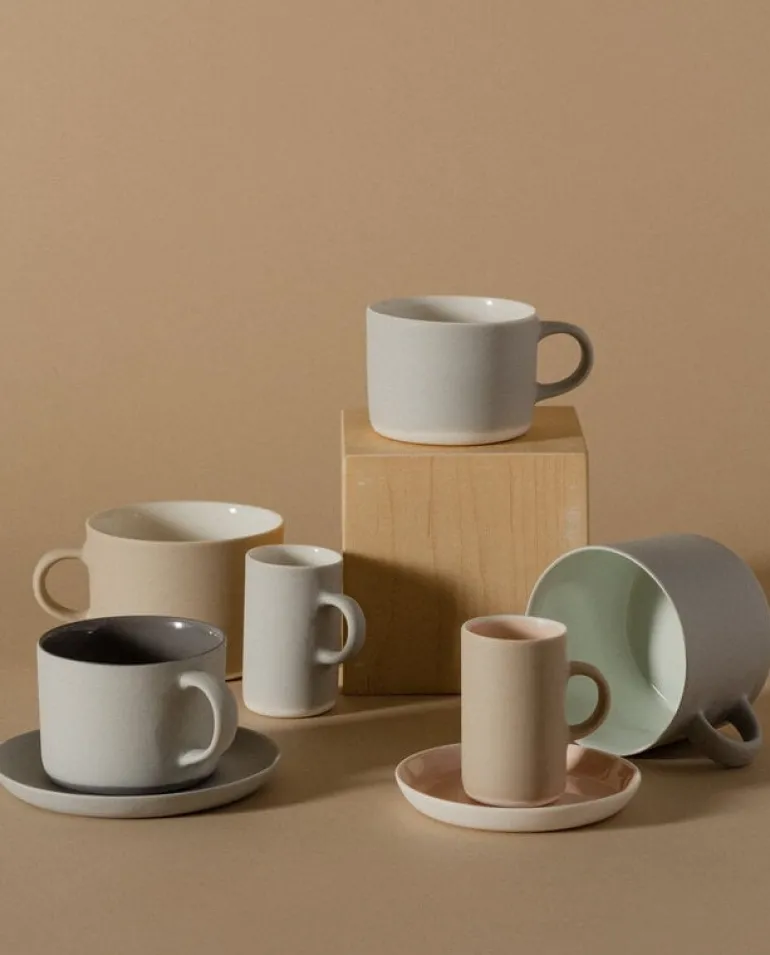 Lokal Helsinki Kahvi cup, M, white - grey