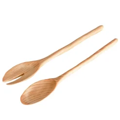 Lokal Helsinki Lehti salad servers, birch