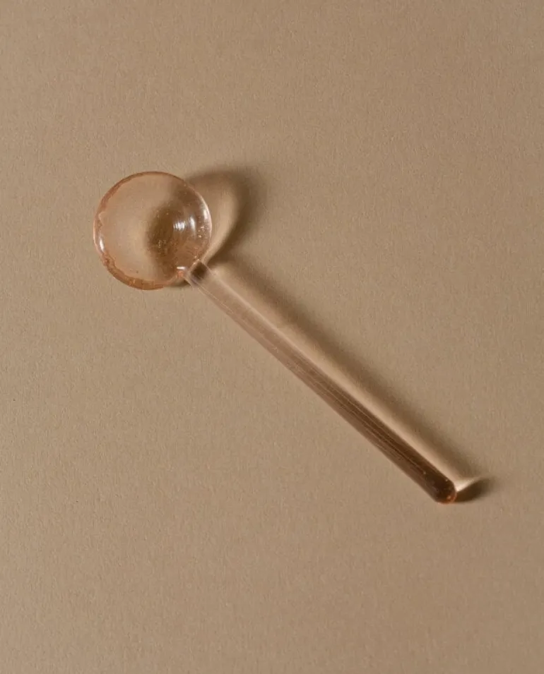 Lokal Helsinki Nekku glass spoon, pink