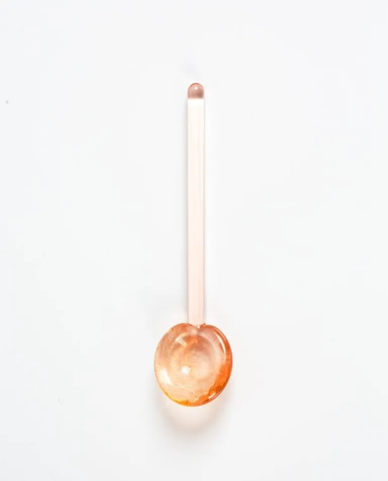 Lokal Helsinki Nekku glass spoon, pink