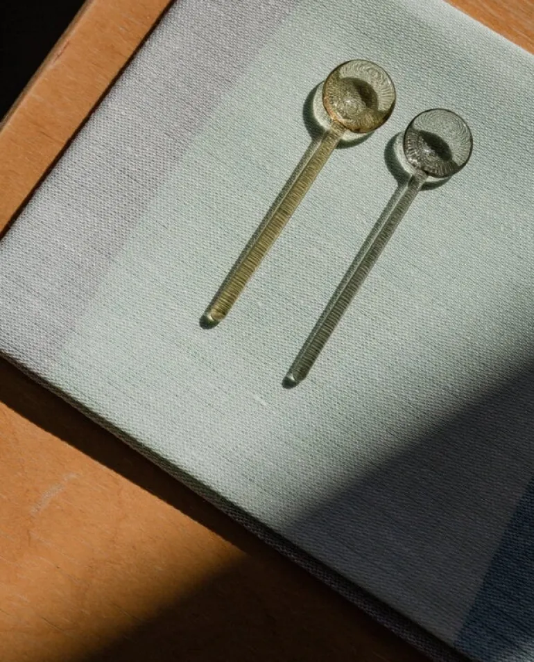 Lokal Helsinki Nekku glass spoon, green