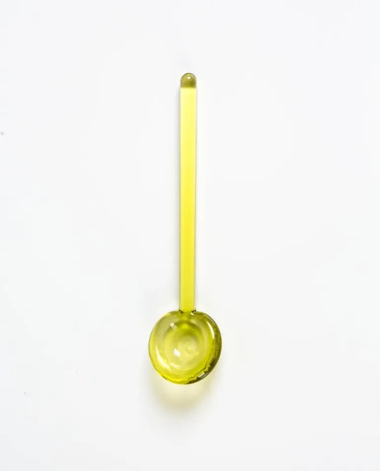 Lokal Helsinki Nekku glass spoon, green