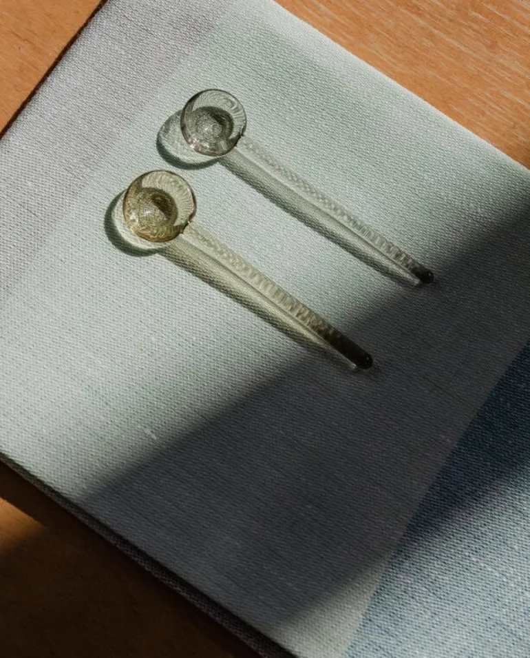 Lokal Helsinki Nekku glass spoon, green