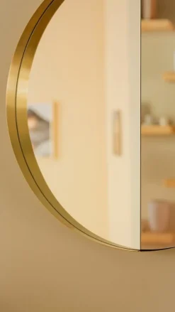 Lokal Helsinki Vino 60 mirror, brass, outward