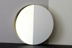 Lokal Helsinki Vino 60 mirror, brass, outward