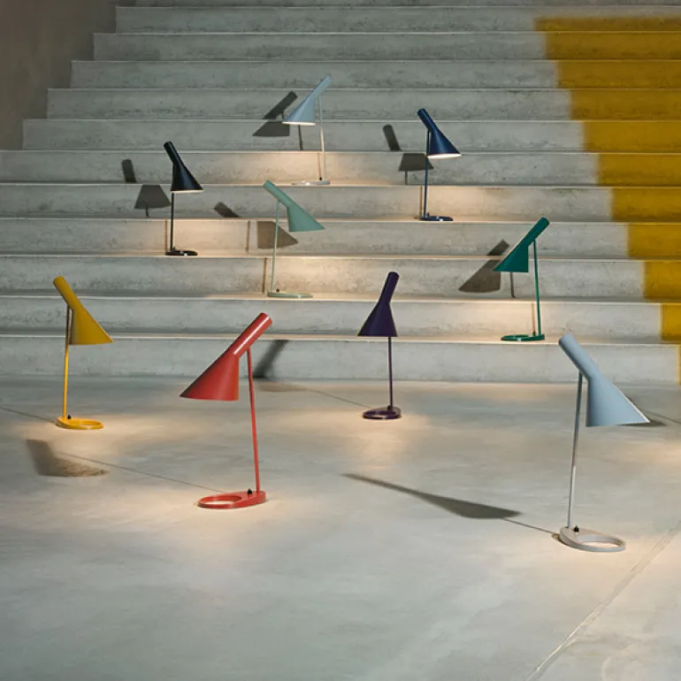 Louis Poulsen AJ table lamp, light petrol