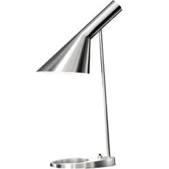 Louis Poulsen AJ table lamp, polished stainless steel