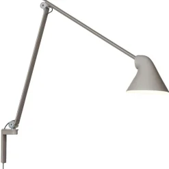 Louis Poulsen NJP wall lamp, long arm, light grey