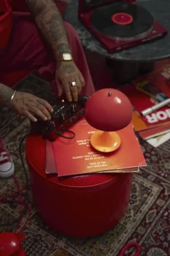 Louis Poulsen Panthella 160 Portable V3 table lamp, coral