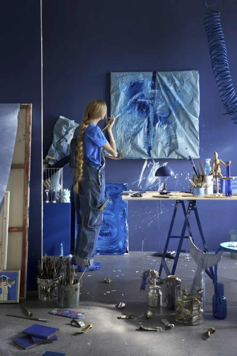 Louis Poulsen Panthella 160 Portable V3 table lamp, indigo blue