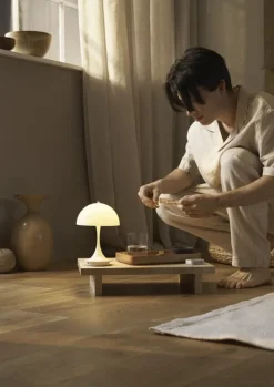 Louis Poulsen Panthella 160 Portable V3 table lamp, opal beige