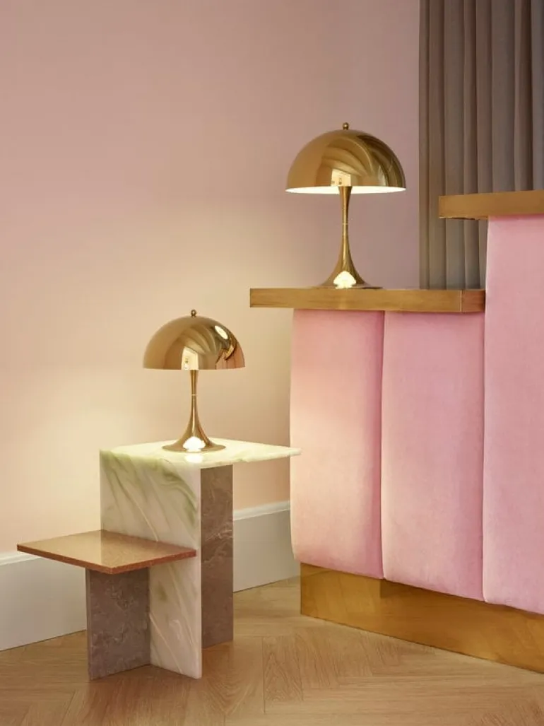 Louis Poulsen Panthella 320 table lamp, brass