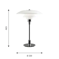 Louis Poulsen PH 3 1/2 - 2 1/2 table lamp, chrome plated