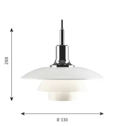 Louis Poulsen PH 3 1/2 - 3 pendant, chrome plated