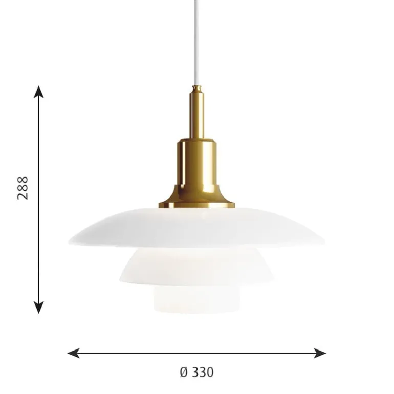Louis Poulsen PH 3 1/2-3 pendant, metallised brass