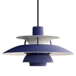 Louis Poulsen PH 5 Mini Monochrome pendant, dusty indigo
