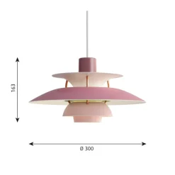Louis Poulsen PH 5 Mini pendant, rose