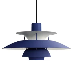 Louis Poulsen PH 5 Monochrome pendant, dusty indigo