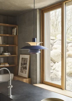 Louis Poulsen PH 5 Monochrome pendant, dusty indigo