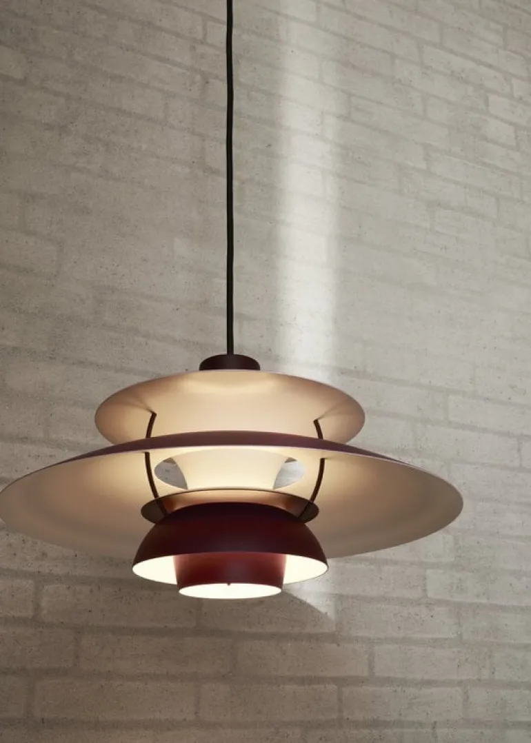 Louis Poulsen PH 5 Monochrome pendant, burgundy