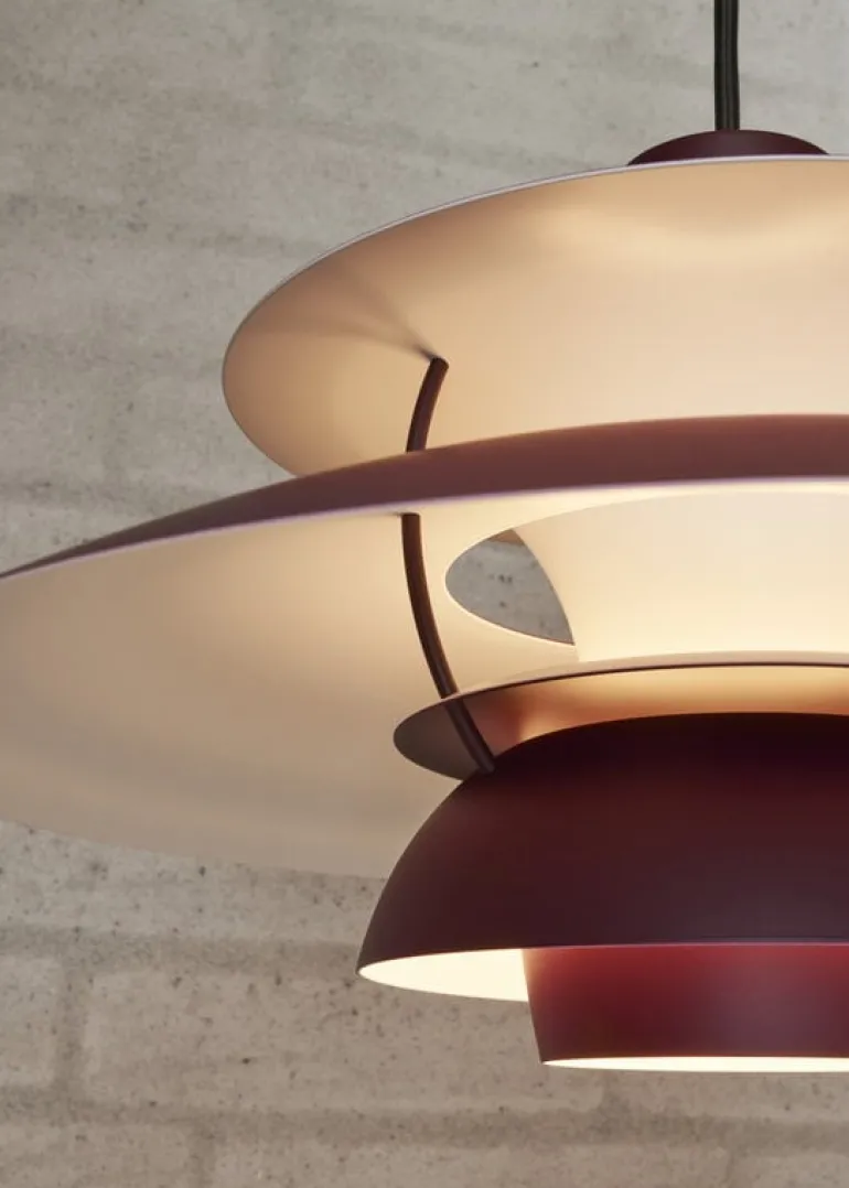 Louis Poulsen PH 5 Monochrome pendant, burgundy