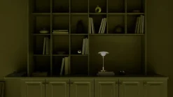 Louis Poulsen PH 2/1 portable table lamp, brass metallised