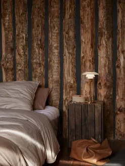 Louis Poulsen PH 2/1 portable table lamp, brass metallised