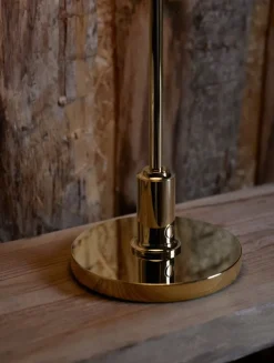 Louis Poulsen PH 2/1 portable table lamp, brass metallised