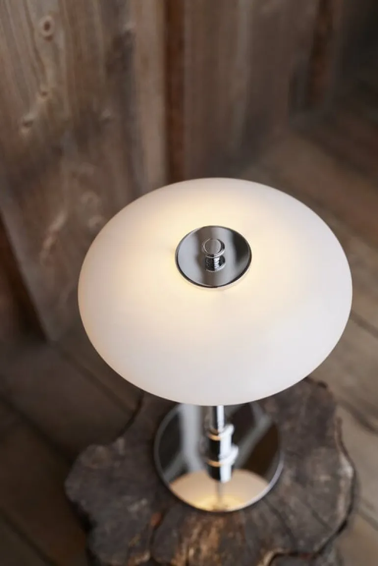 Louis Poulsen PH 2/1 Portable table lamp, lustre chrome plated