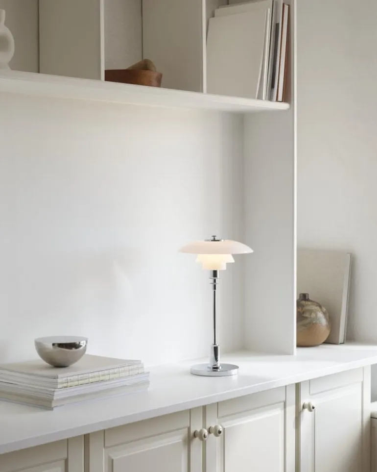 Louis Poulsen PH 2/1 Portable table lamp, lustre chrome plated