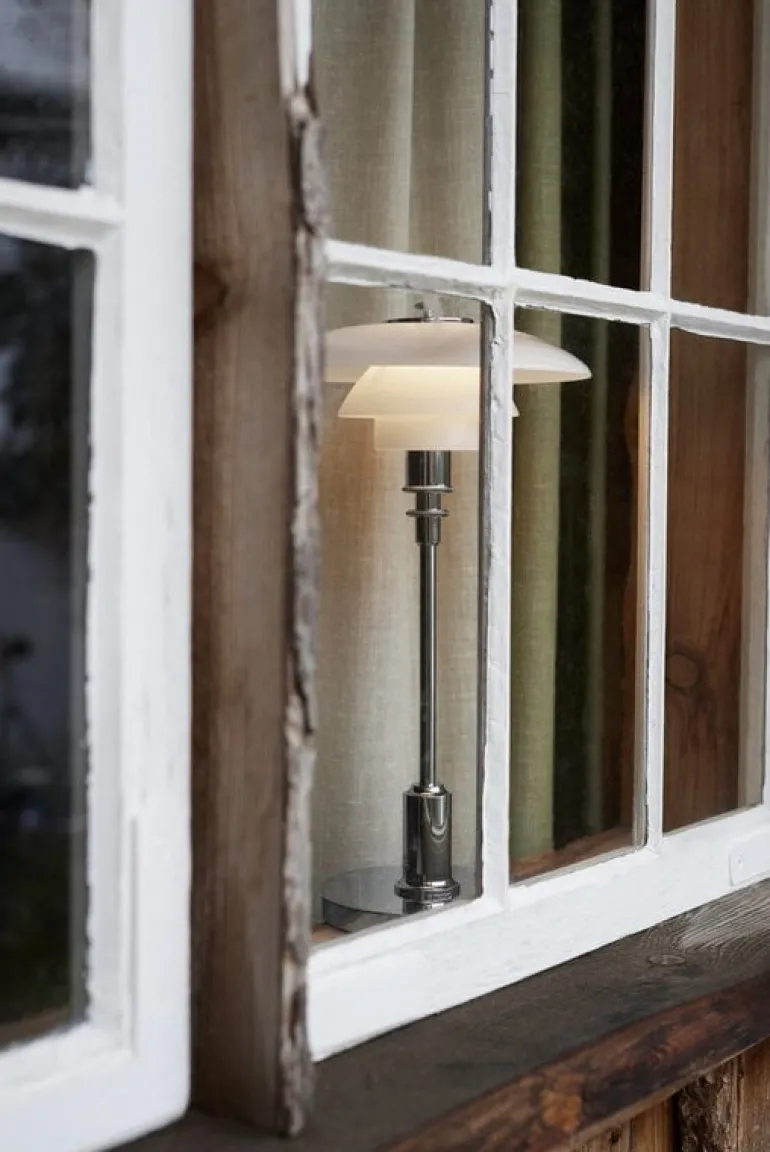 Louis Poulsen PH 2/1 Portable table lamp, lustre chrome plated