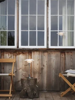 Louis Poulsen PH 2/1 Portable table lamp, lustre chrome plated