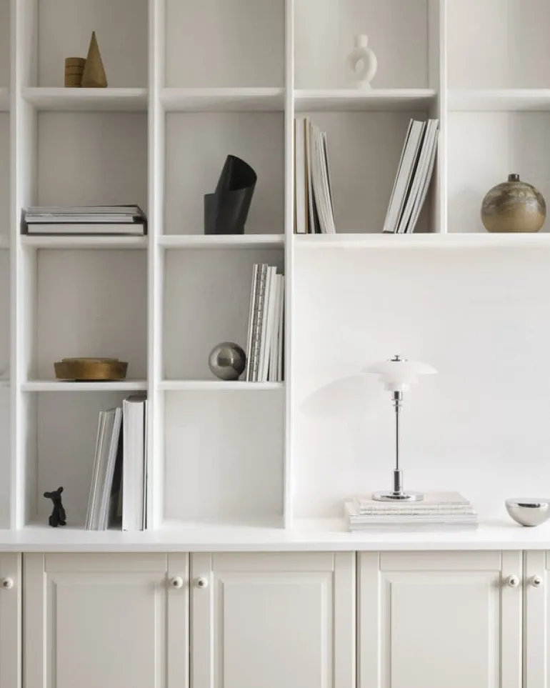 Louis Poulsen PH 2/1 Portable table lamp, lustre chrome plated