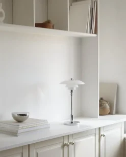 Louis Poulsen PH 2/1 Portable table lamp, lustre chrome plated