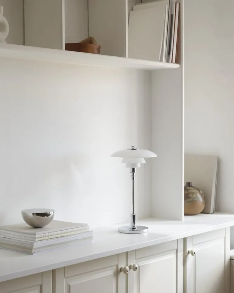 Louis Poulsen PH 2/1 Portable table lamp, lustre chrome plated