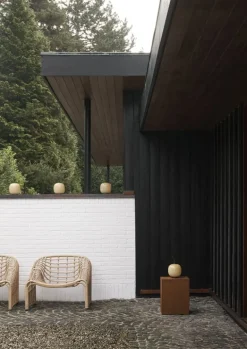 Louis Poulsen VL45 Radiohus portable lamp, brass - pale yellow